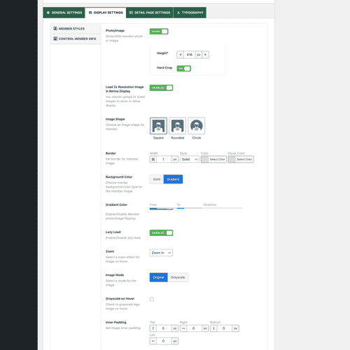 Member Image Styles